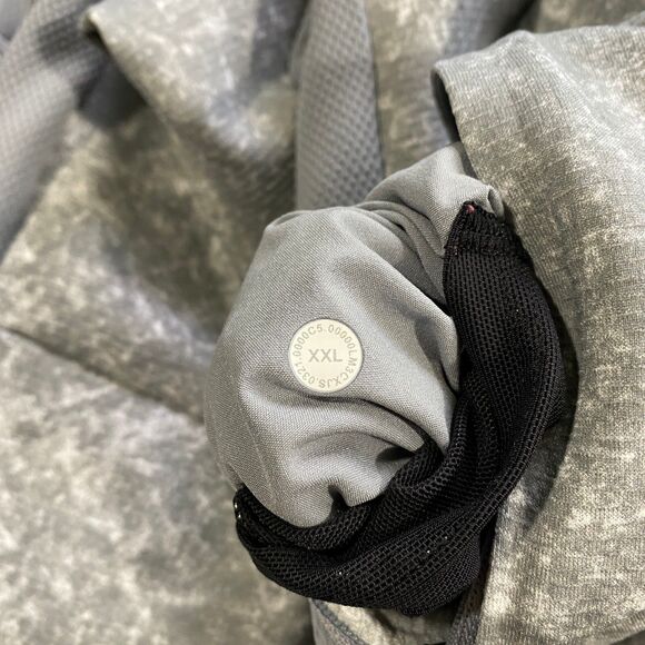 Lululemon Textured Tech Hoodie Adult XXL Gray White Tie Dye Active Training - Picture 7 of 16